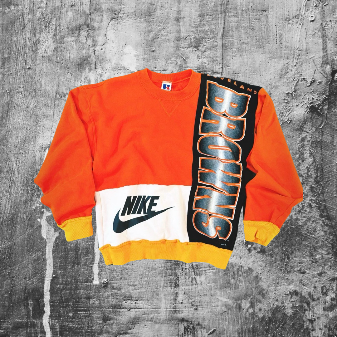 Custom 1/1 Cleveland Browns x Nike OrangePop Crewneck