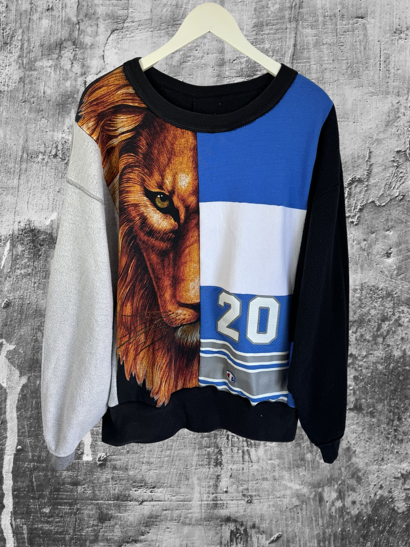 Custom 1/1 Vintage Detroit Lions “313” Sanders Crewneck